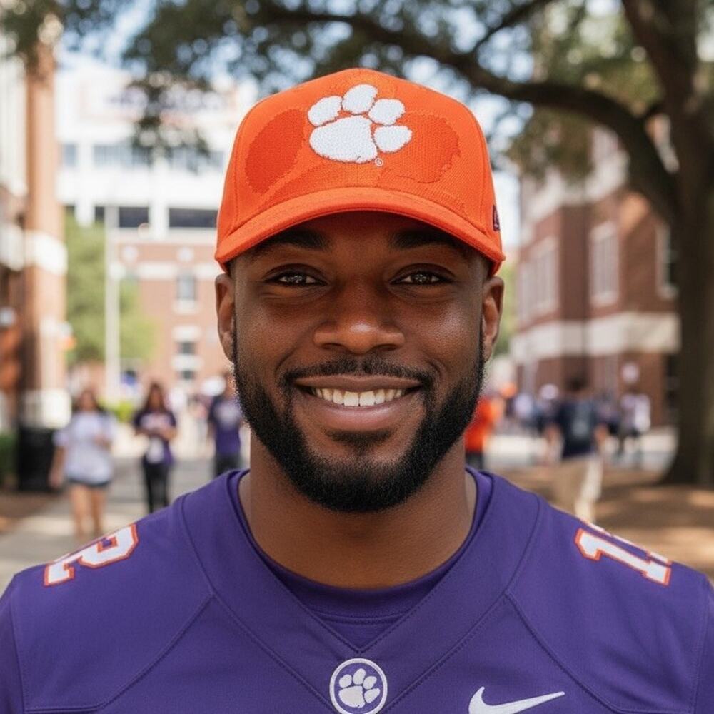 RARE New Era Clemson Tigers Snapback Hat Mens OS Orange Plain Logo‎ NCAA 9Fifty